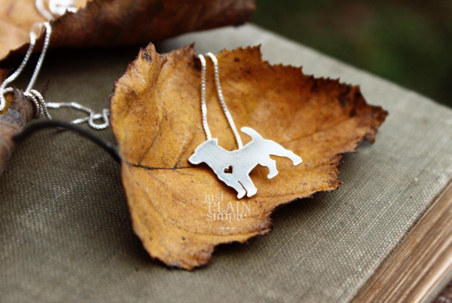 Tiny Jack Russell Terrier necklace, sterling silver pendant