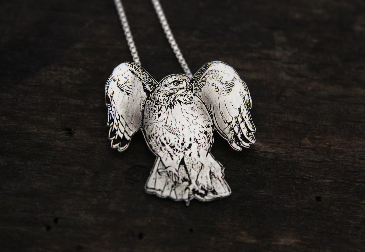 Custom Engraved Pet Portrait, Sterling Silver