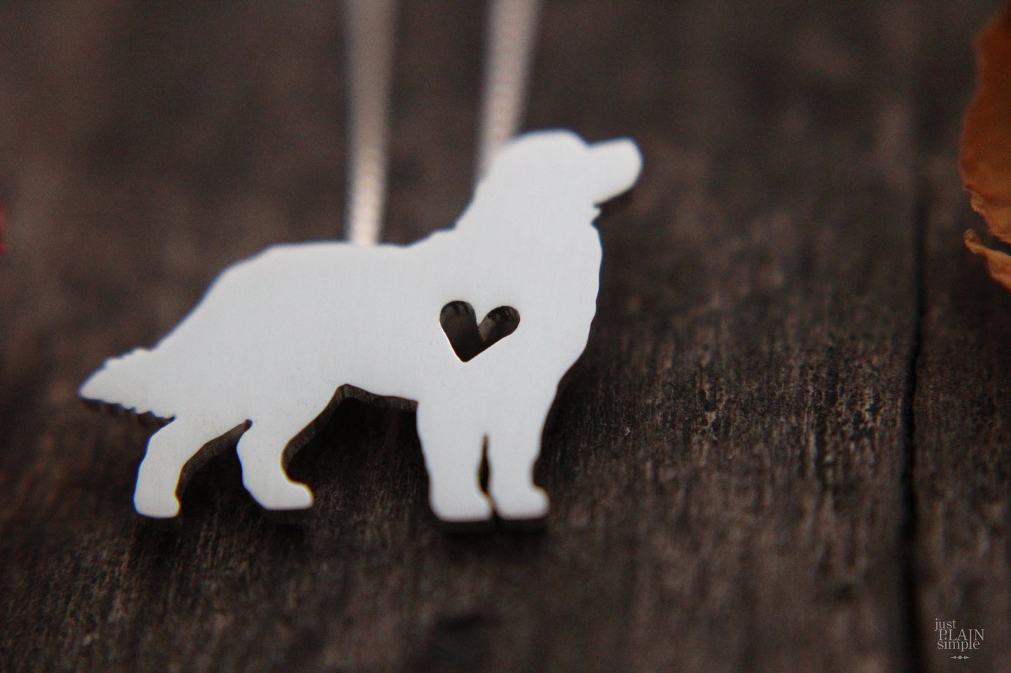 Tiny Bernese mountain dog necklace, silver hand pendant