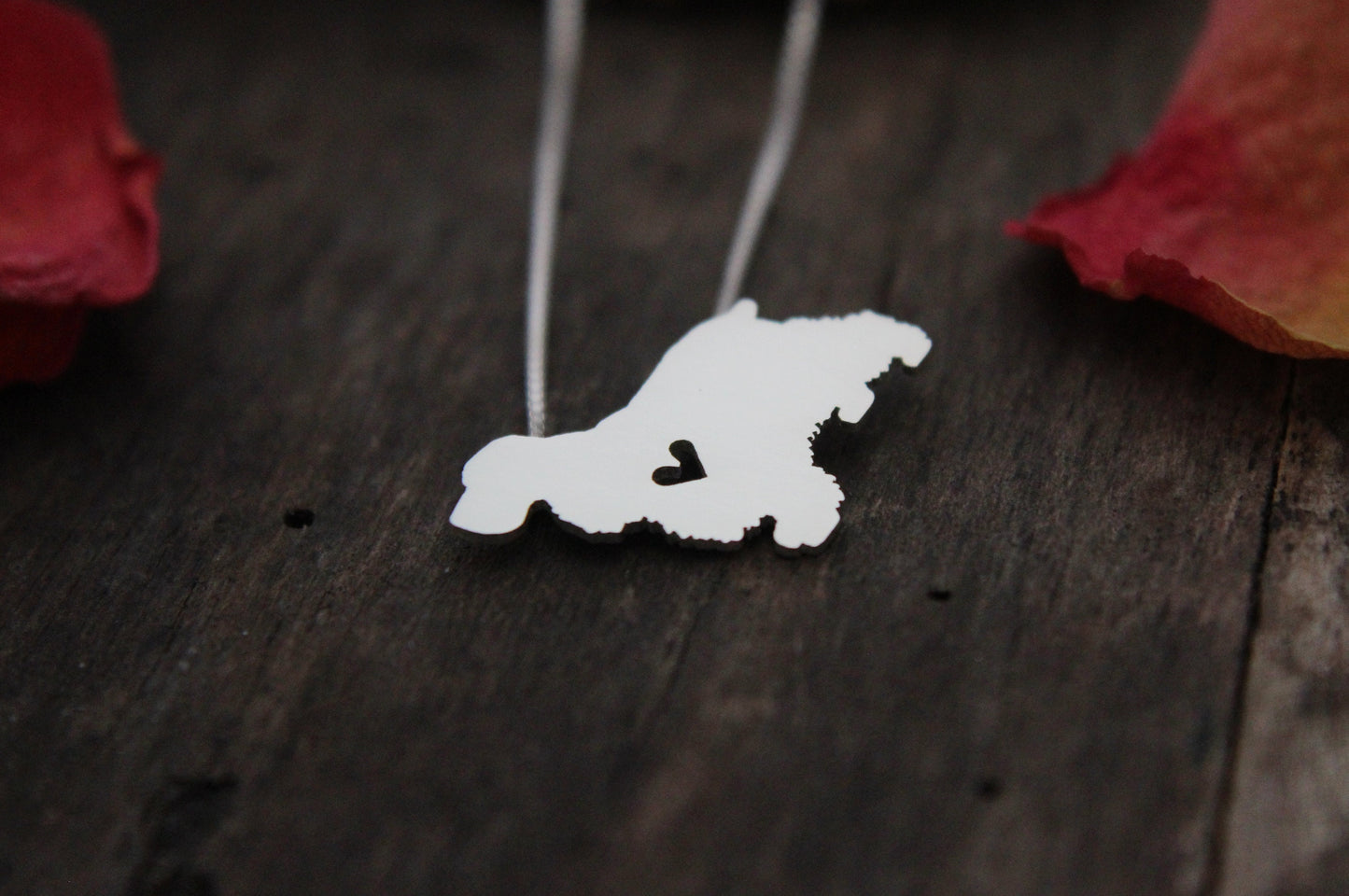 Tiny Cocker Spaniel necklace, sterling silver pendant