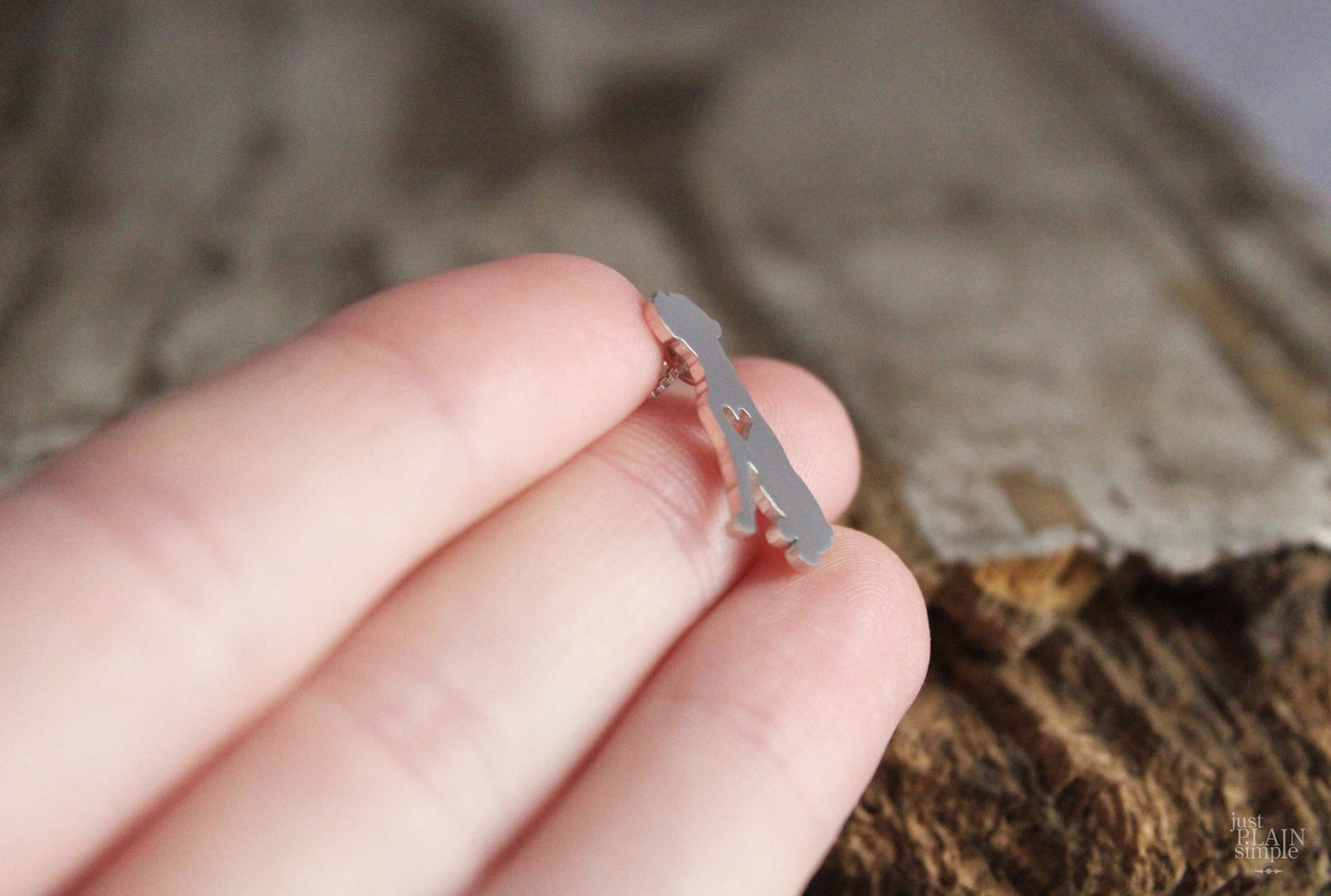 Tiny Boxer dog necklace, sterling silver pendant