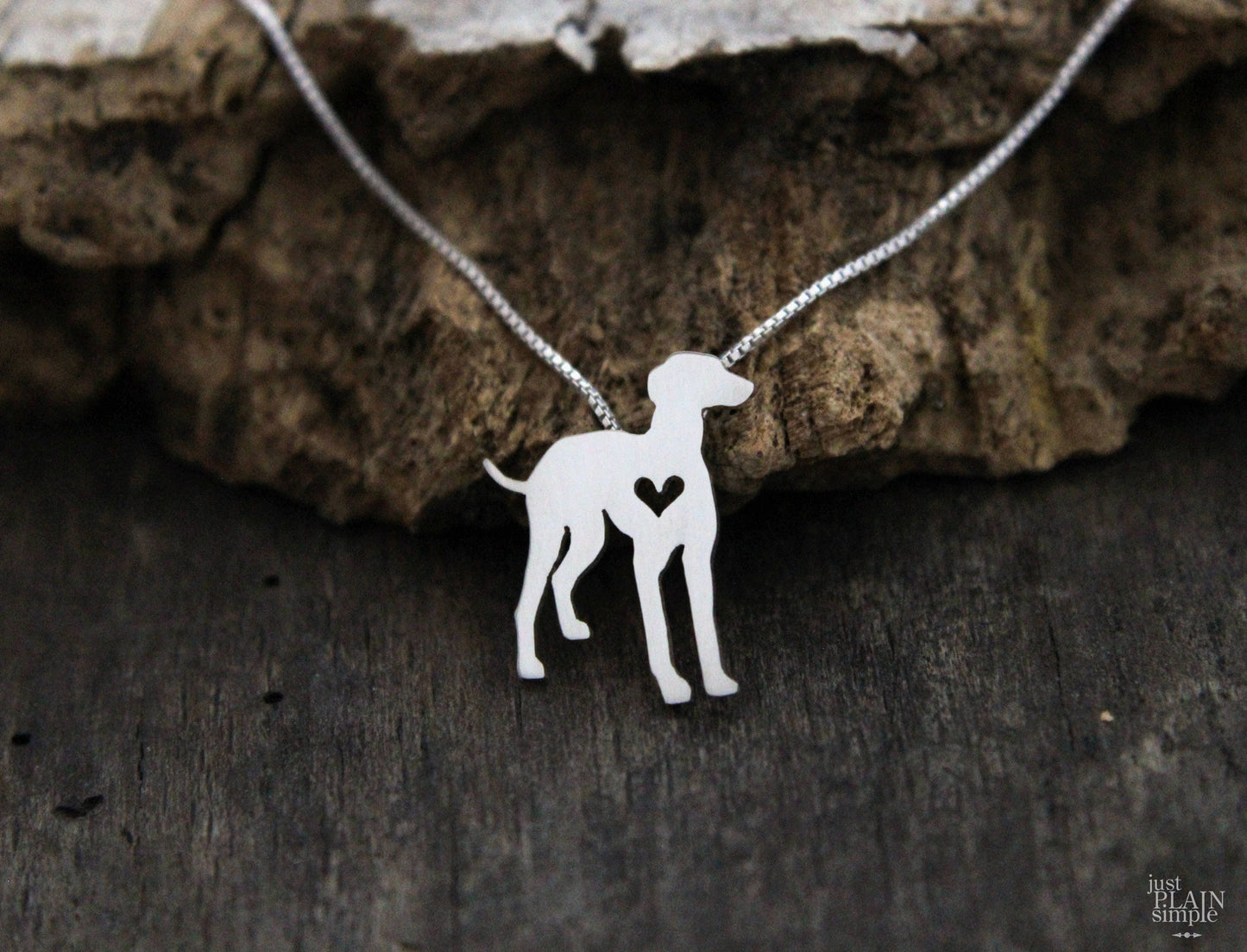 Tiny Greyhound necklace, sterling silver pendant
