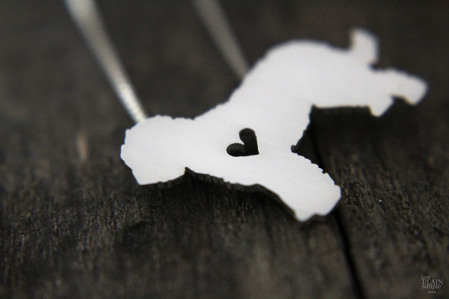 Tiny Goldendoodle necklace, sterling silver pendant